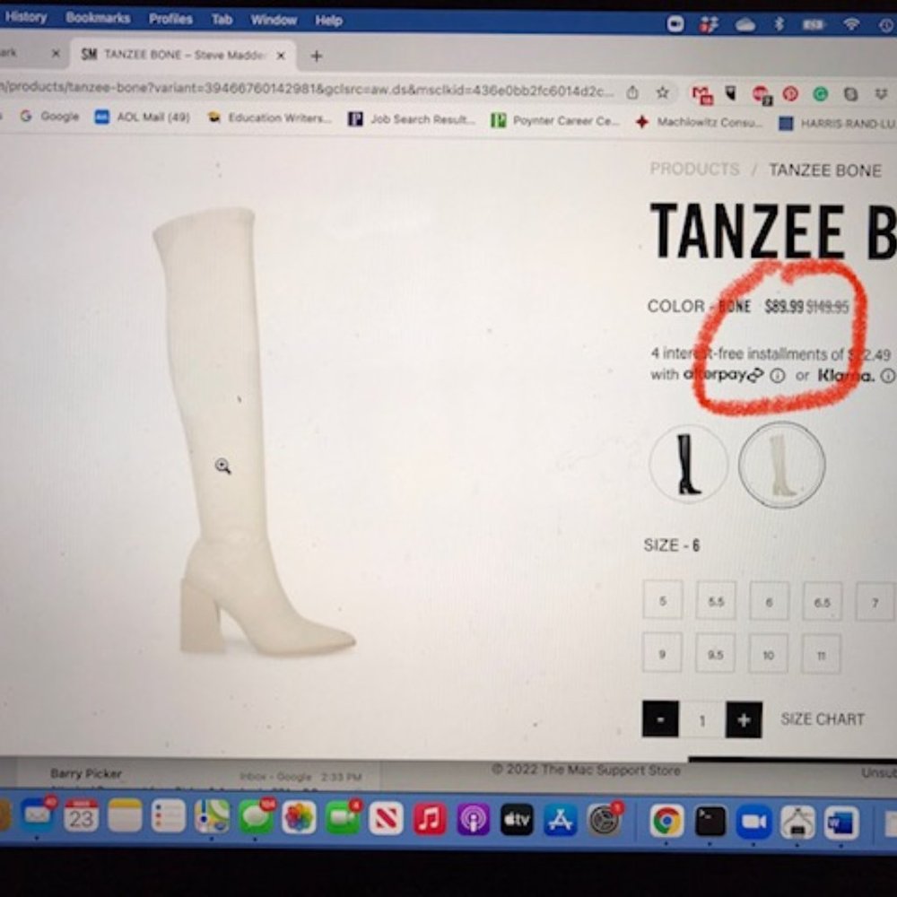 Like new Steve Madden Tanzee Bone Over the Knee Boots. Women's 8.